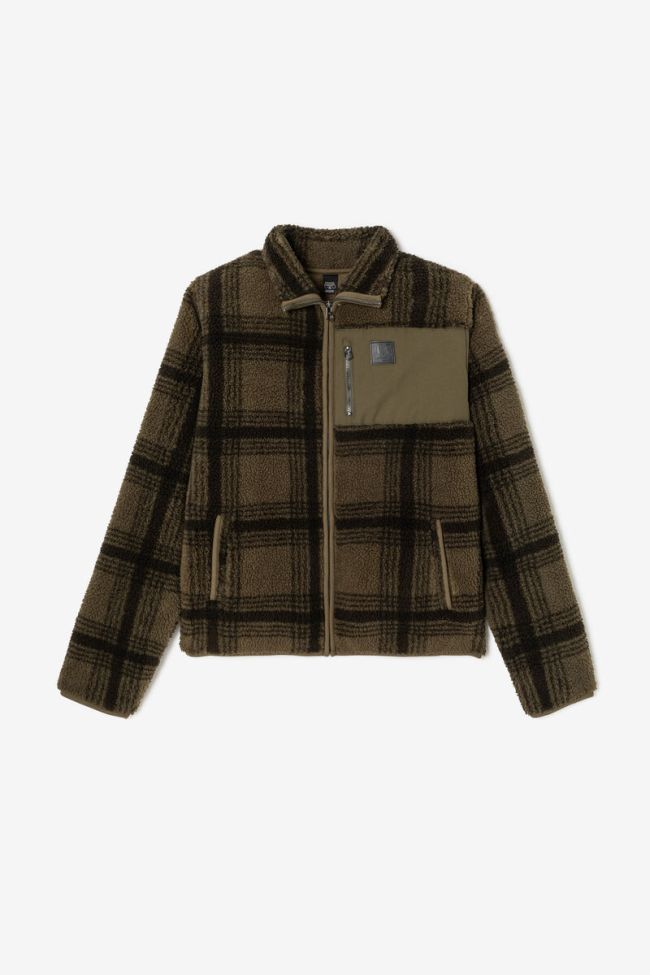 Le Temps des Cerises Ceral Checked Fleece Jacket Dusty | Buster McGee