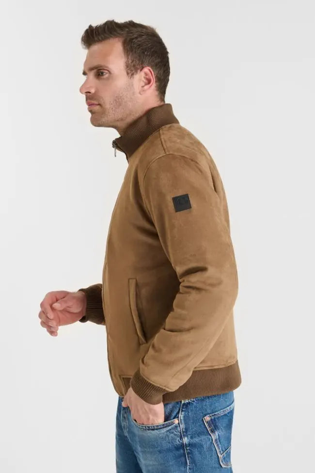 Le Temps des Cerises Clayton Suede Effect Bomber Jacket in Cord