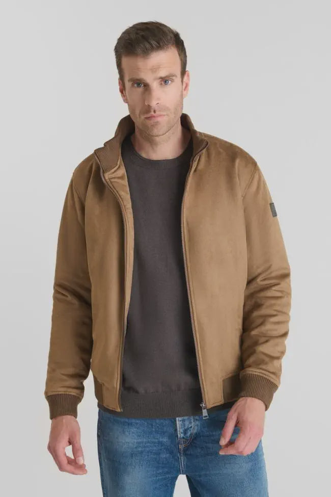 Le Temps des Cerises Clayton Suede Effect Bomber Jacket in Cord