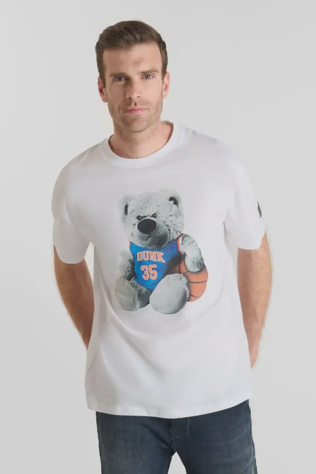 Le Temps des Cerises Doakes Printed Tee in White | Buster McGee