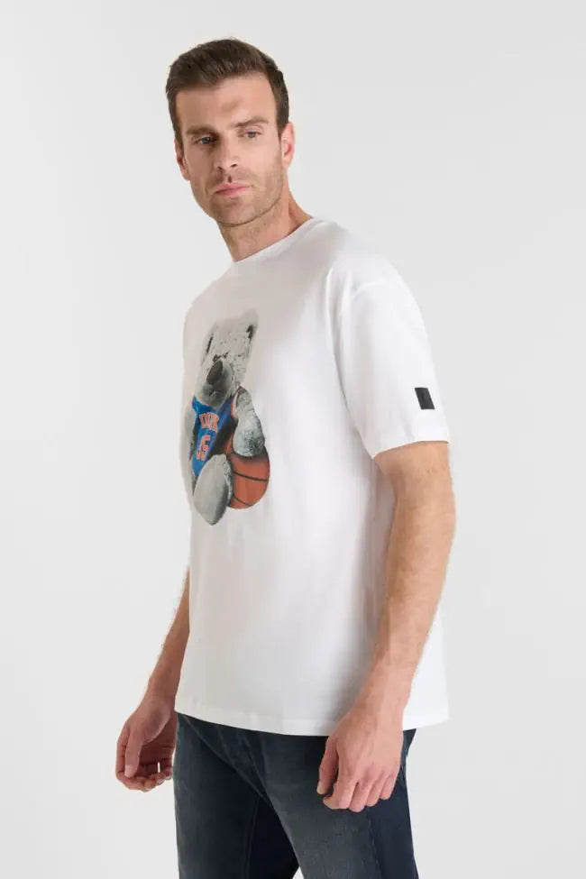 Le Temps des Cerises Doakes Printed Tee in White | Buster McGee