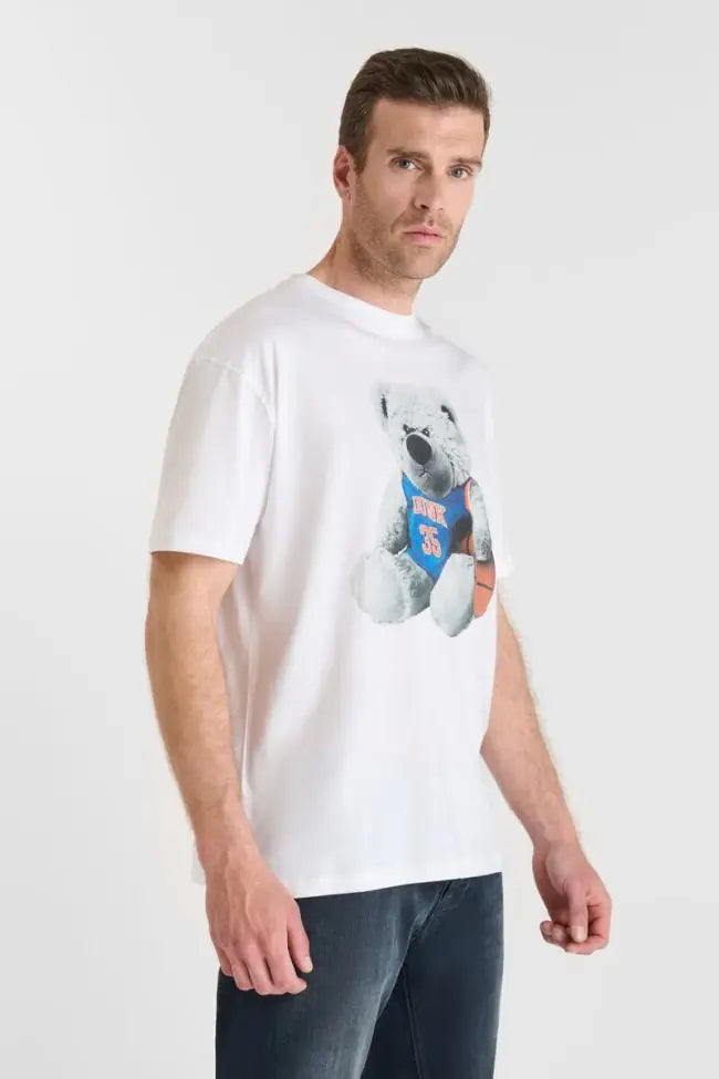 Le Temps des Cerises Doakes Printed Tee in White | Buster McGee