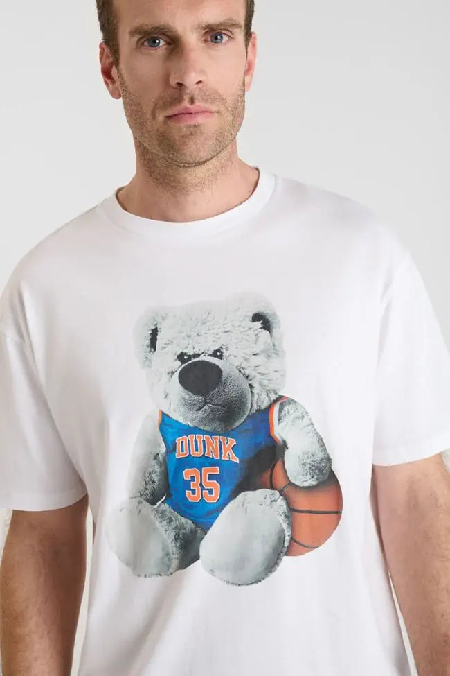 Le Temps des Cerises Doakes Printed Tee in White | Buster McGee