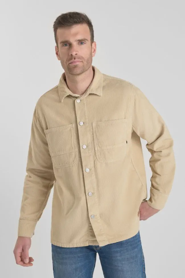 Le Temps de Cerises Hisa Velvet Jacket in Beige | Buster McGee