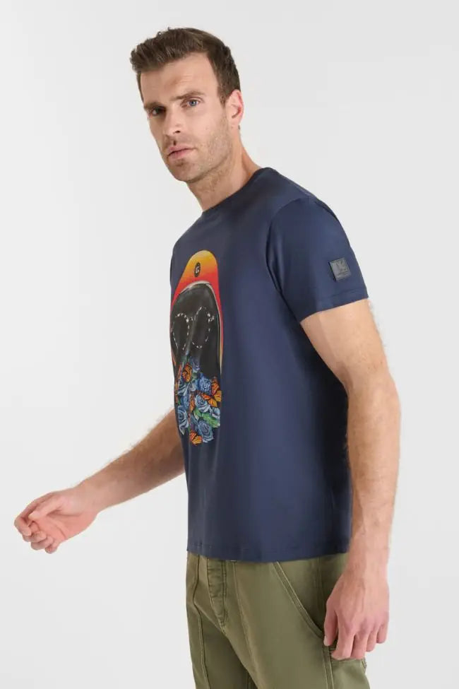 Le Temps des Cerises Jamie Printed Tee in Eclipse | Buster McGee