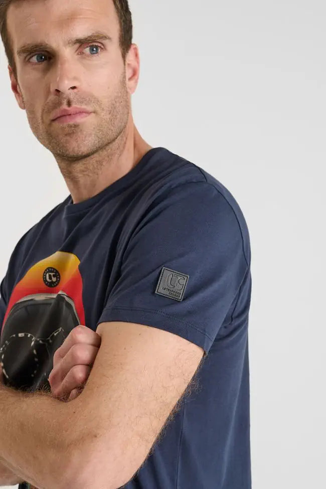 Le Temps des Cerises Jamie Printed Tee in Eclipse | Buster McGee