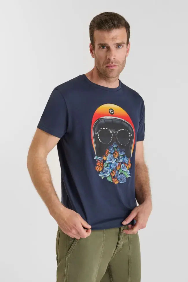 Le Temps des Cerises Jamie Printed Tee in Eclipse | Buster McGee