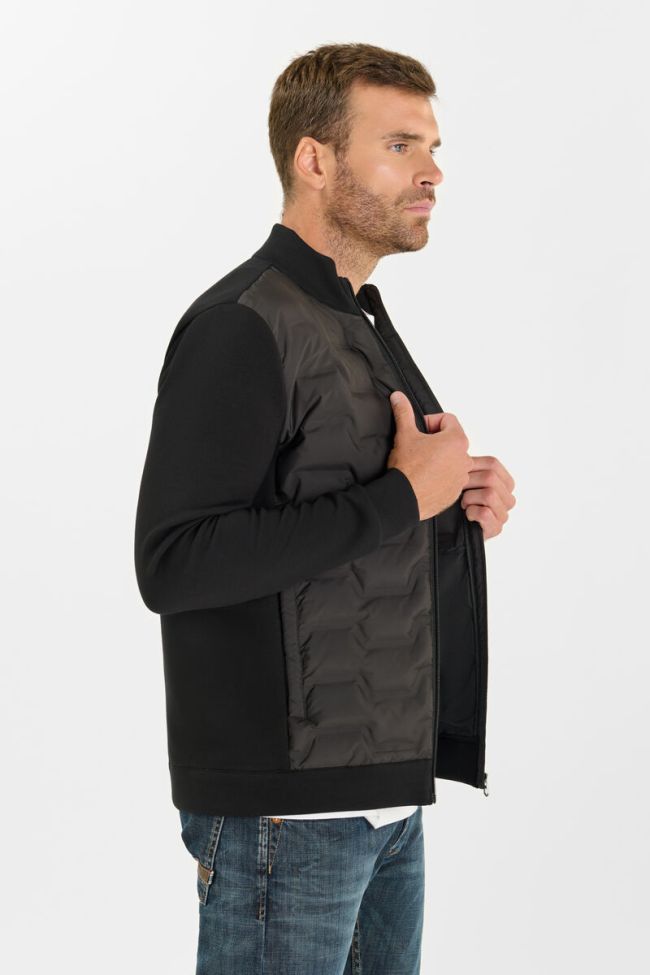 Le Temps des Cerises Miron Dual Fabric Jacket in Black | Buster McGee