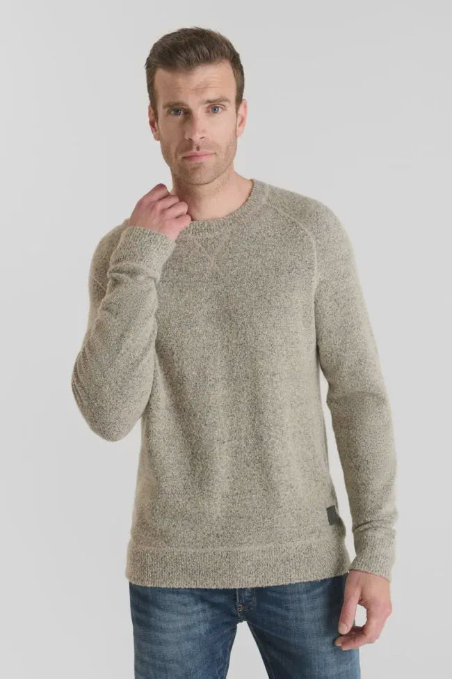 Le Temps des Cerises Nitor Crewneck Jumper in Fog | Buster McGee
