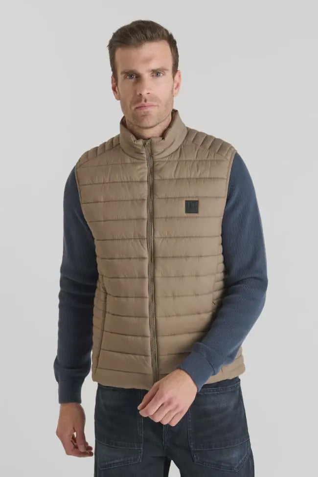 Le Temps des Cerises Ocroz Sleeveless Down Jacket in Cord