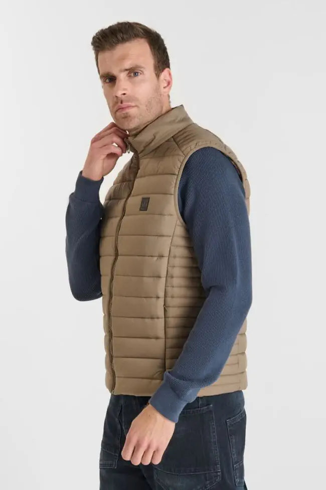 Le Temps des Cerises Ocroz Sleeveless Down Jacket in Cord