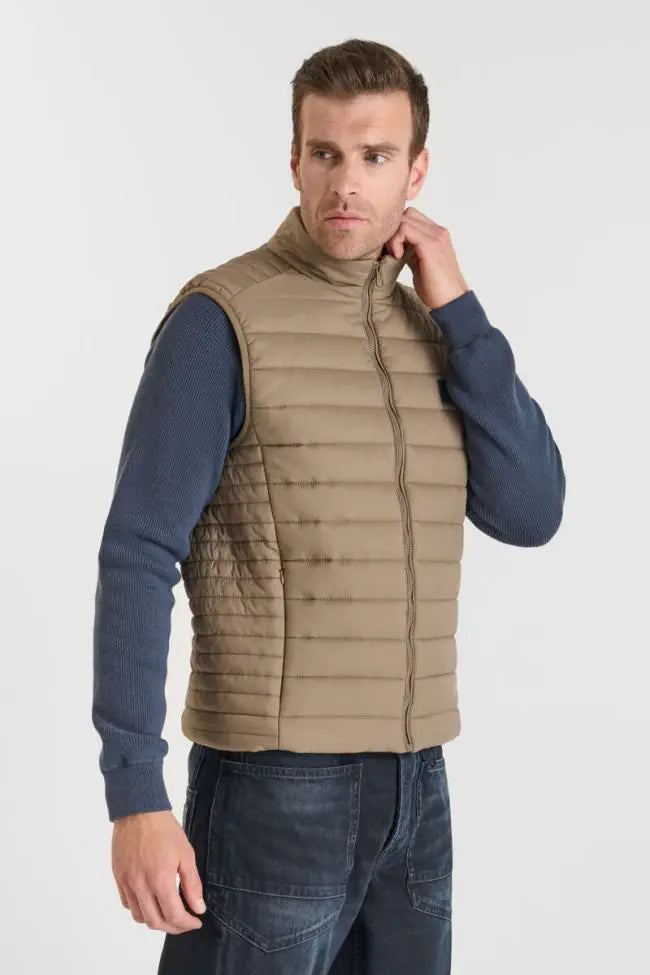 Le Temps des Cerises Ocroz Sleeveless Down Jacket in Cord