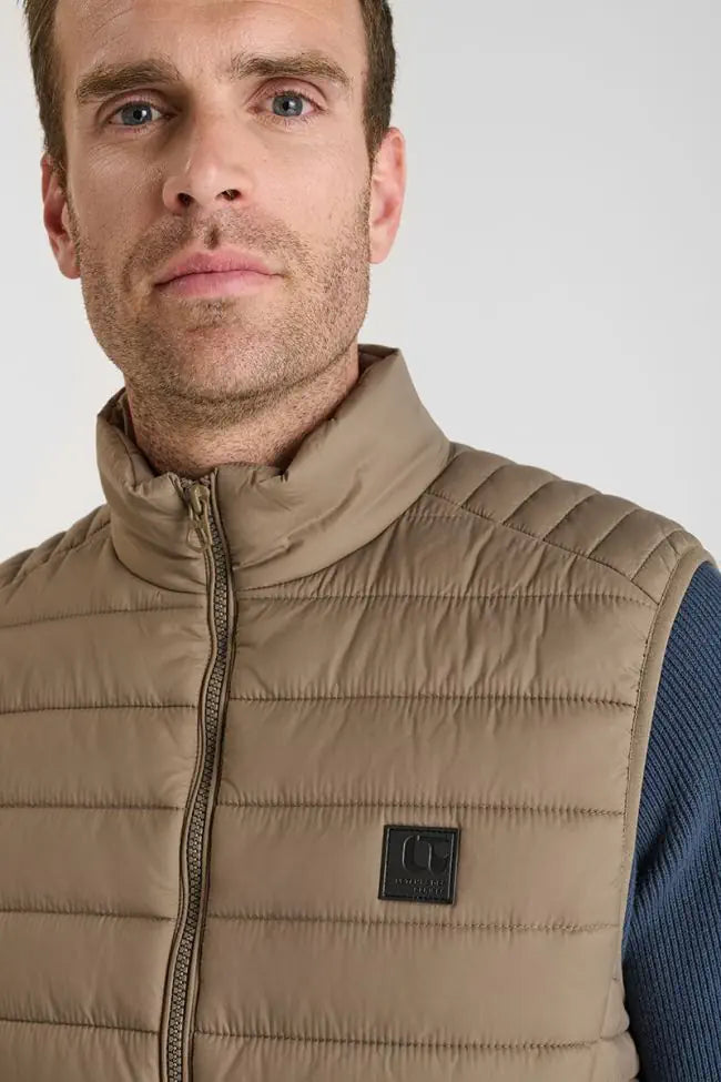 Le Temps des Cerises Ocroz Sleeveless Down Jacket in Cord