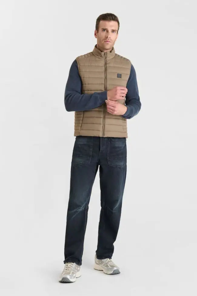 Le Temps des Cerises Ocroz Sleeveless Down Jacket in Cord