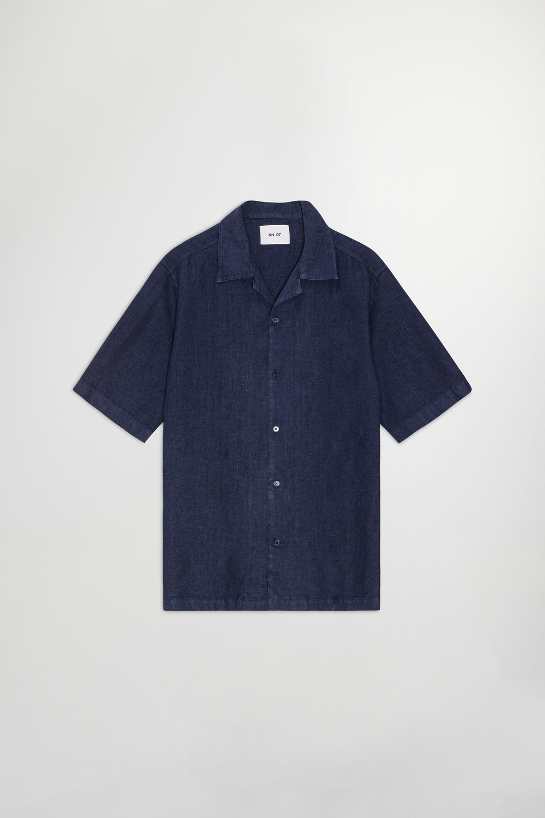 NN07 Julio SS NO PKT 5706 Linen Shirt in Navy Blue | Buster McGee