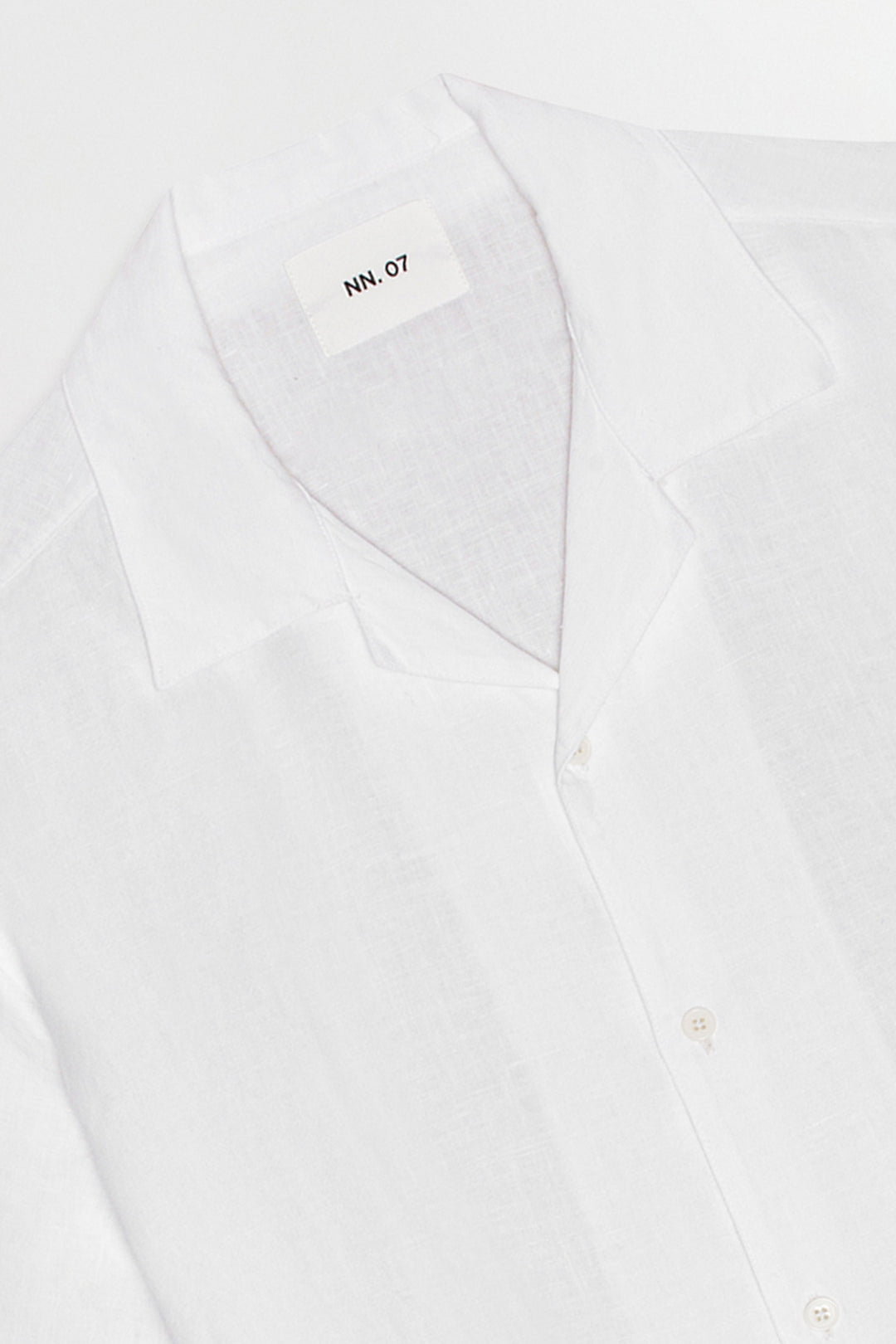 NN07 Julio SS NO PKT 5706 Linen Shirt in White | Buster McGee