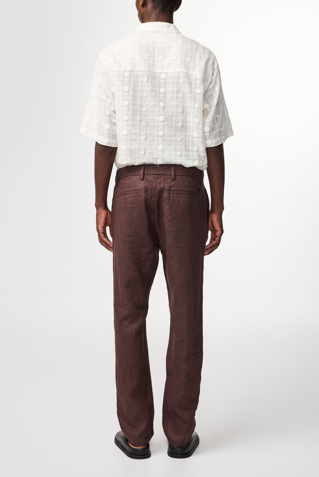 NN07 Theo 1454 Linen Pant in Coffee | Buster McGee