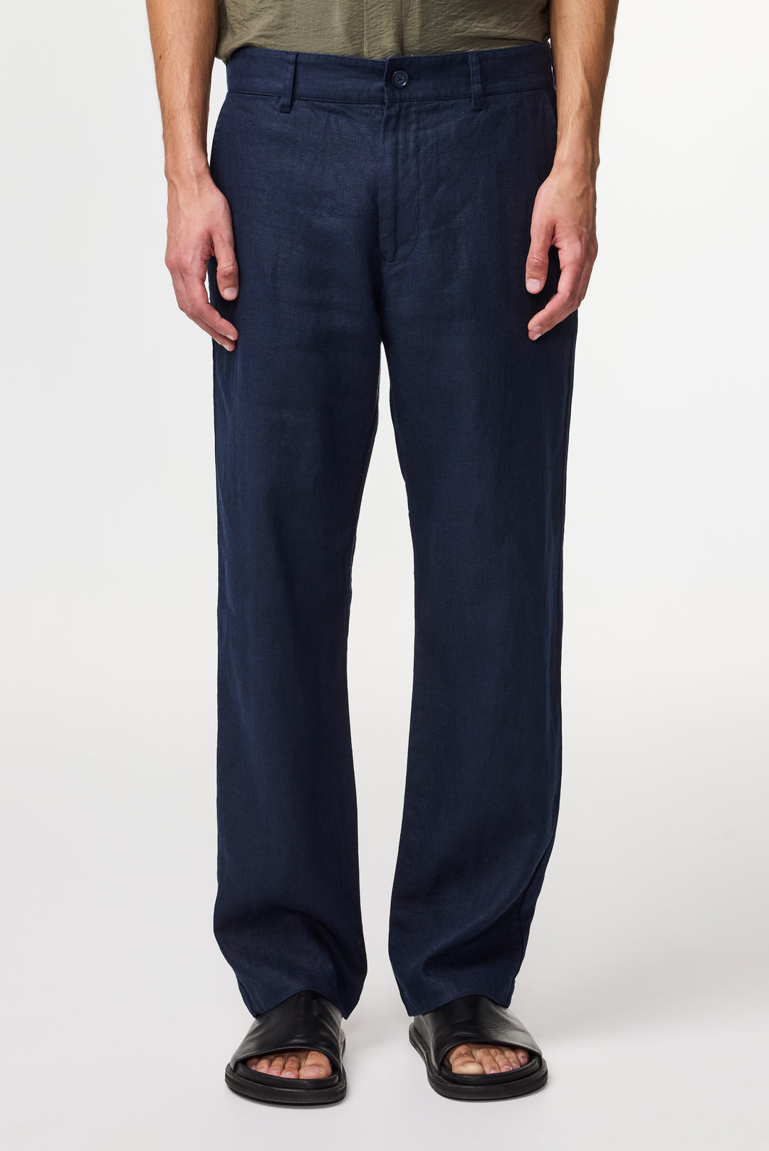 NN07 Aden 1454 Linen Pant in Navy Blue | Buster McGee