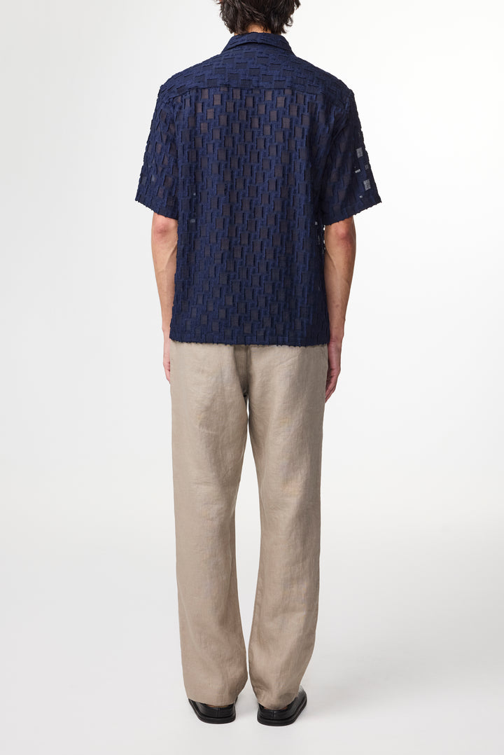 NN07 Freddy SS NO PKT 5025 Shirt in Navy Blue