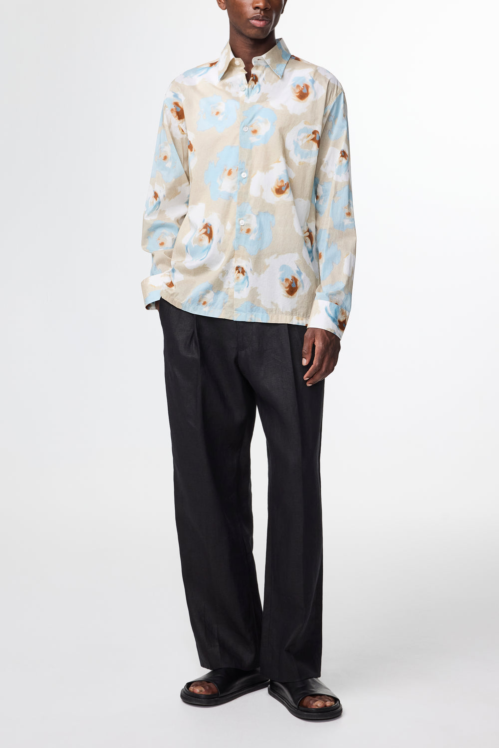 NN07 Freddy SS NO PKT 5733 Shirt in Blue Print | Buster McGee