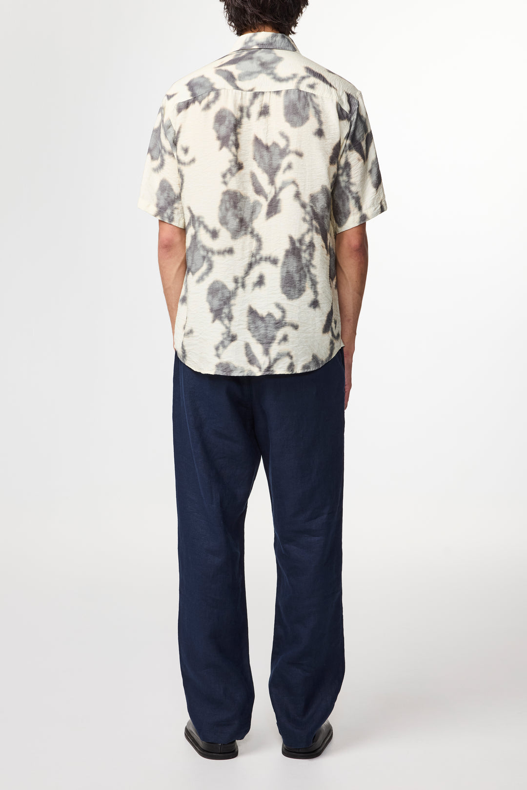 NN07 Freddy SS NO PKT 5971 Shirt in Ecru Print