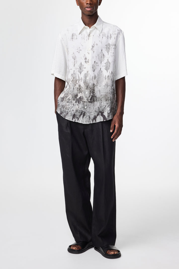 NN07 Quinsy SS 5971 Patterned Shirt in Black | Buster McGee