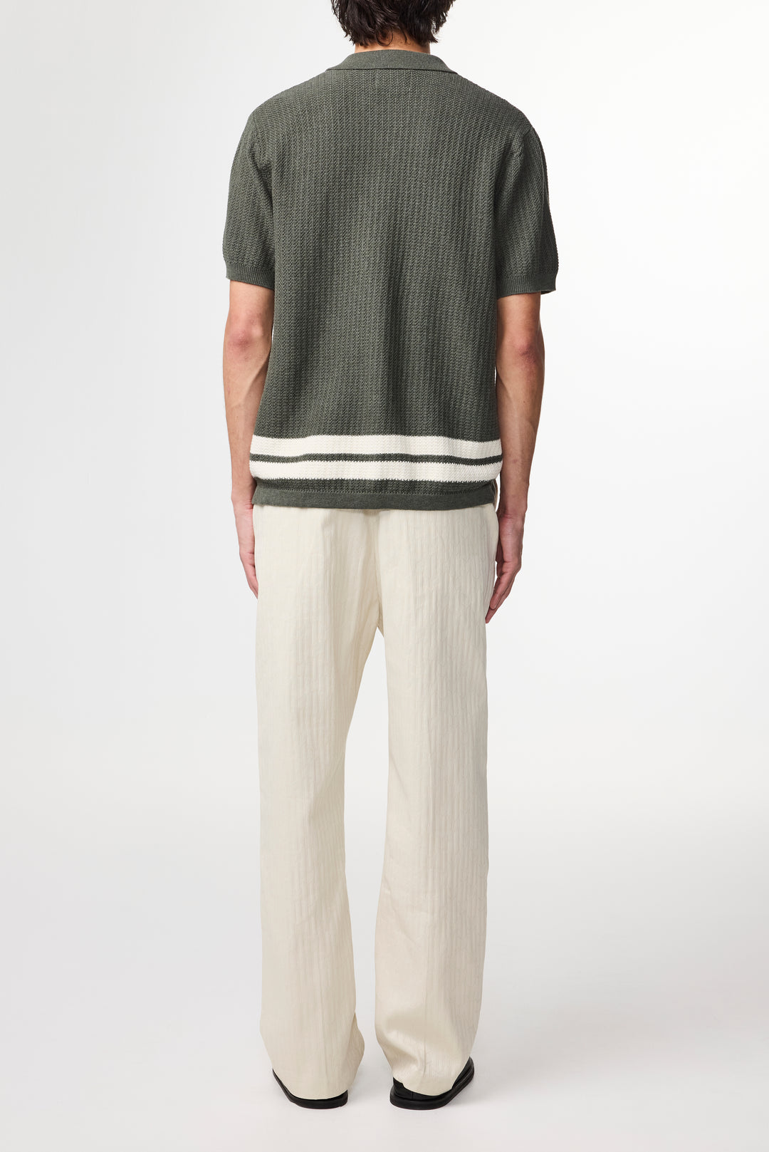 NN07 Ares 6636 Knitted Shirt in Croc Green