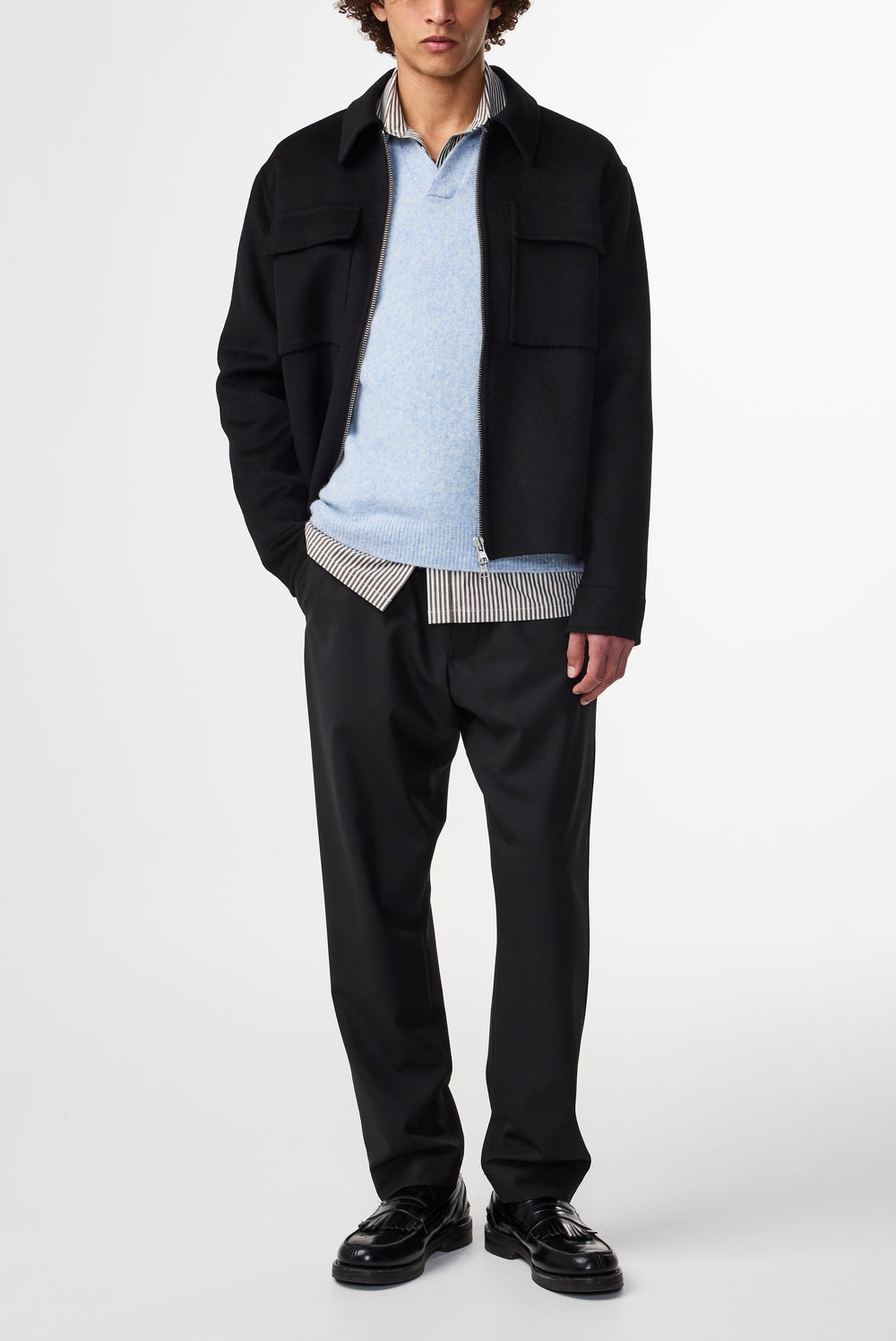 NN07 Alban 8447 Wool-Blend Jacket in Black | Buster McGee Daylesford