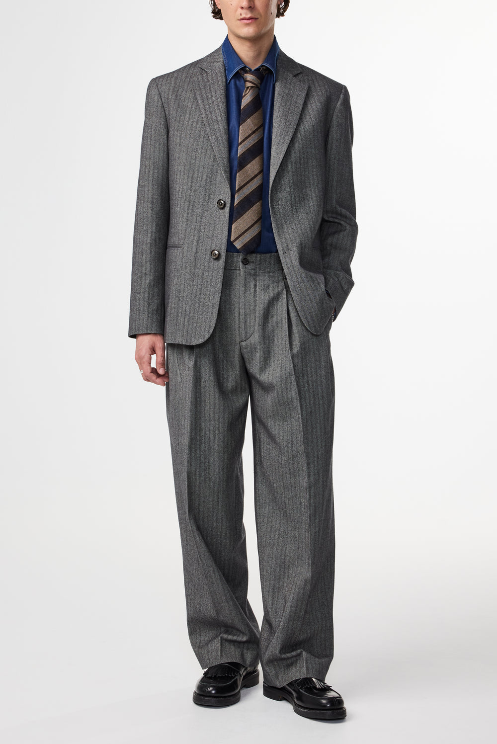 NN07 Justin 10001 Dress Pant in Black Melange | Buster McGee