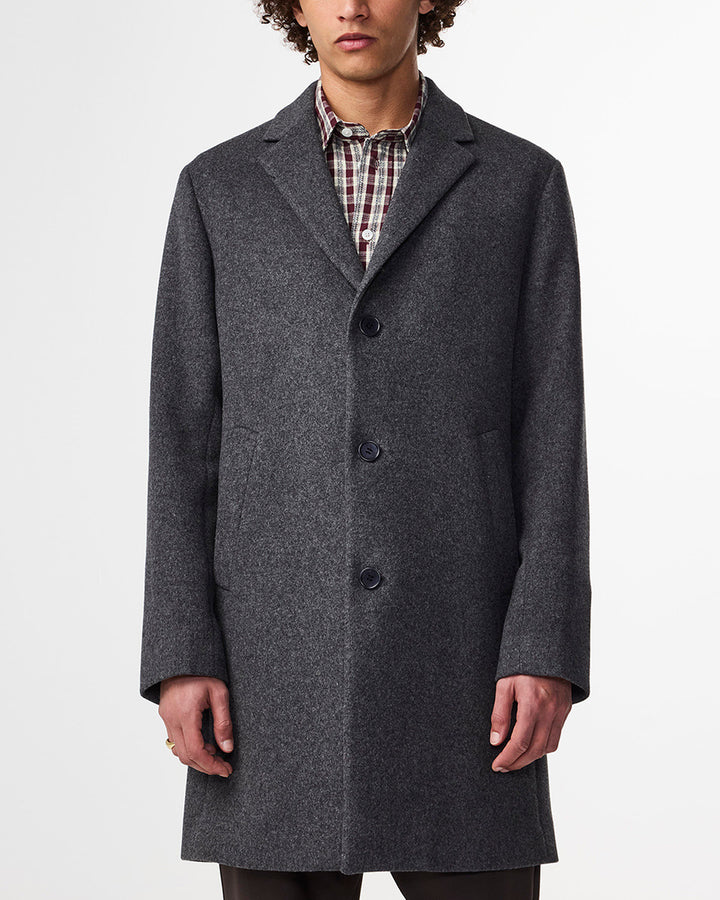 NN07 Austin Wool-Blend Coat 8225 in Grey Melange | Buster McGee