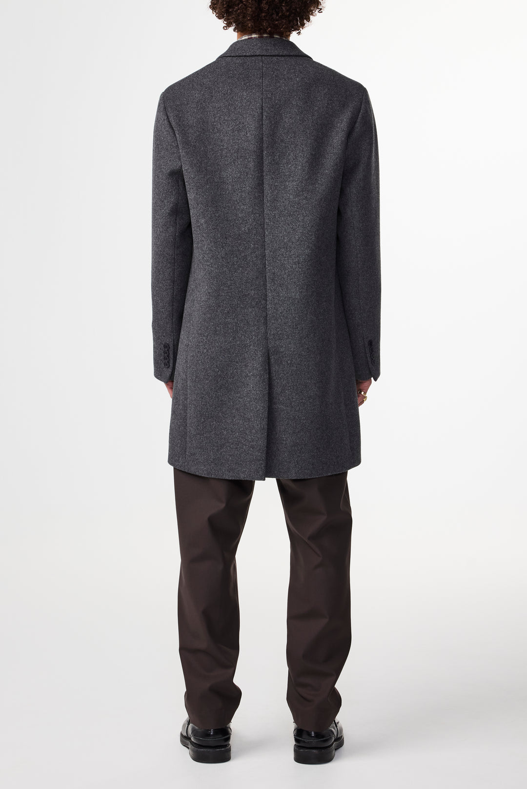 NN07 Austin Wool-Blend Coat 8225 in Grey Melange | Buster McGee