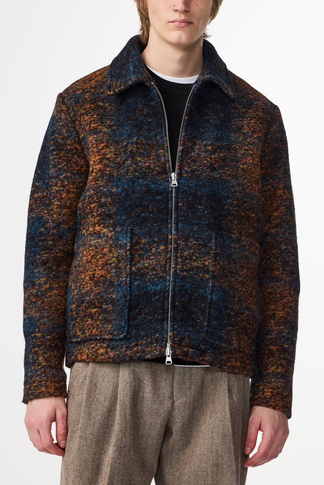 NN.07 Gael 8267 Jacket in Blue Multi | Buster McGee Daylesford