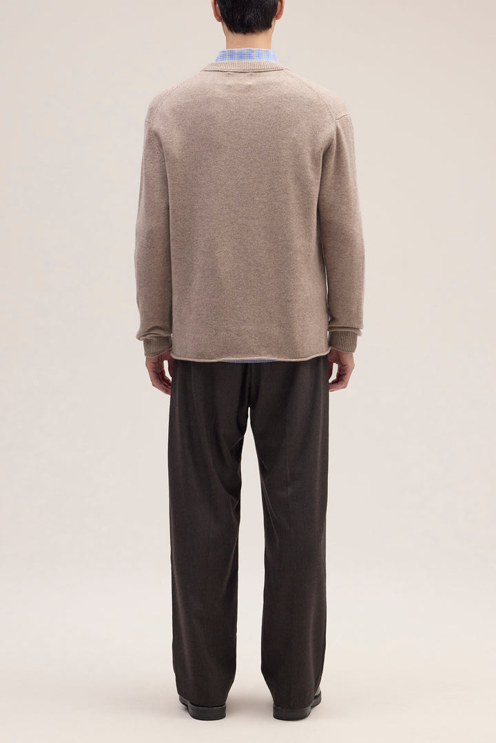 NN07 Frederick 60020 Cashmere Crewneck Sweater in Desert Khaki