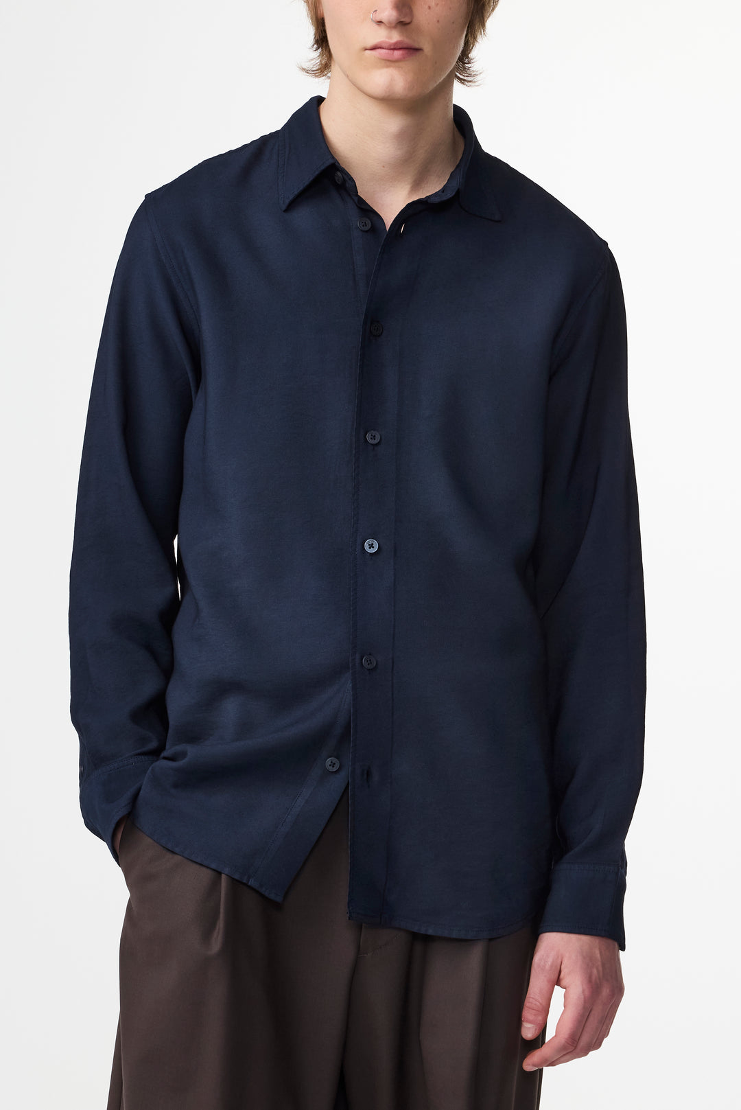 NN07 Colby 5027 Longsleeve Shirt in Navy Blue | Buster McGee