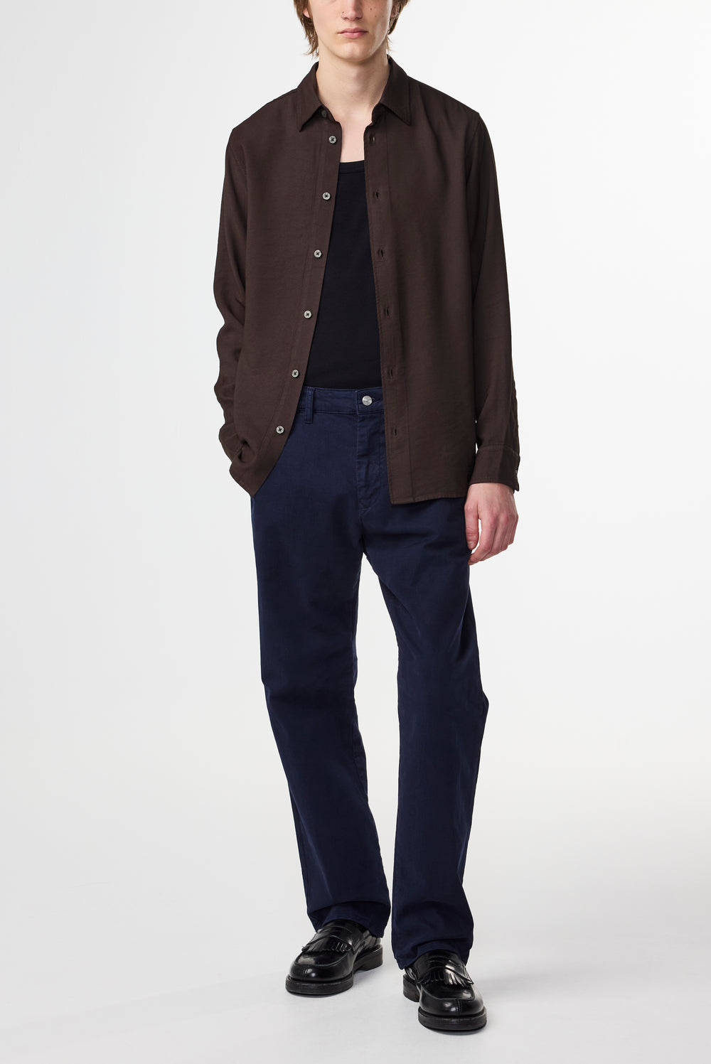 NN07 Colby 5027 Longsleeve Shirt in Dark Army | Buster McGee