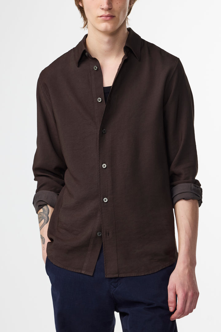 NN07 Colby 5027 Longsleeve Shirt in Dark Army | Buster McGee