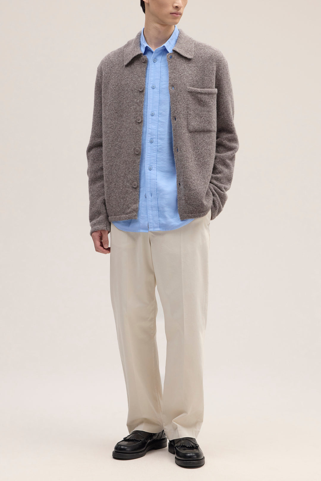 NN07 Jonas 6683 Polo Cardigan in Mable Husk | Buster McGee Daylesford