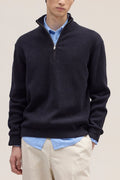 NN07 Danny 6429 Half Zip Sweater in Navy Blue | Buster McGee