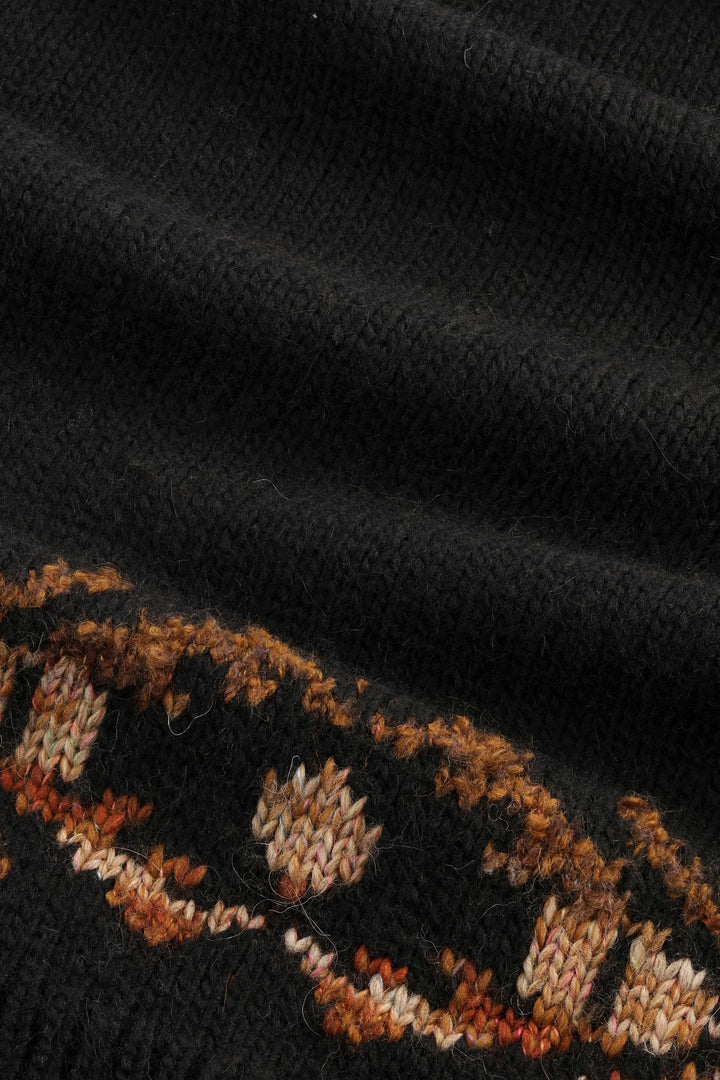 NN07 Emil 60032 Crewneck Wool Blend Sweater in Black | Buster McGee