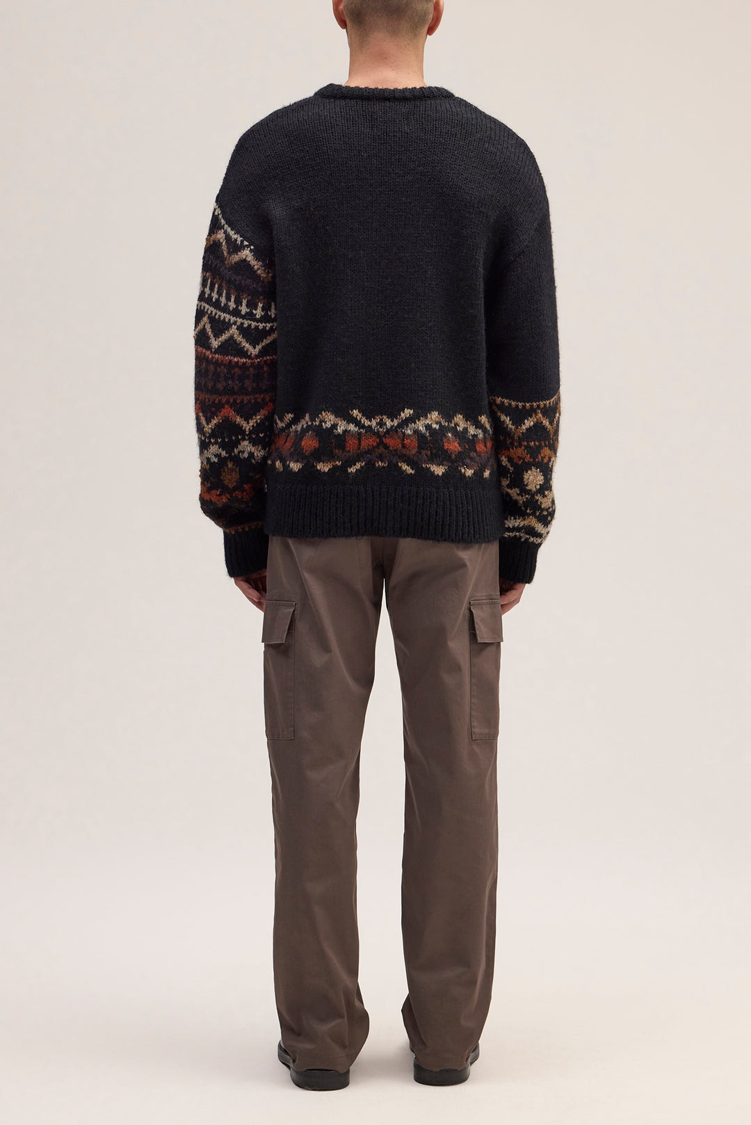 NN07 Emil 60032 Crewneck Wool Blend Sweater in Black | Buster McGee