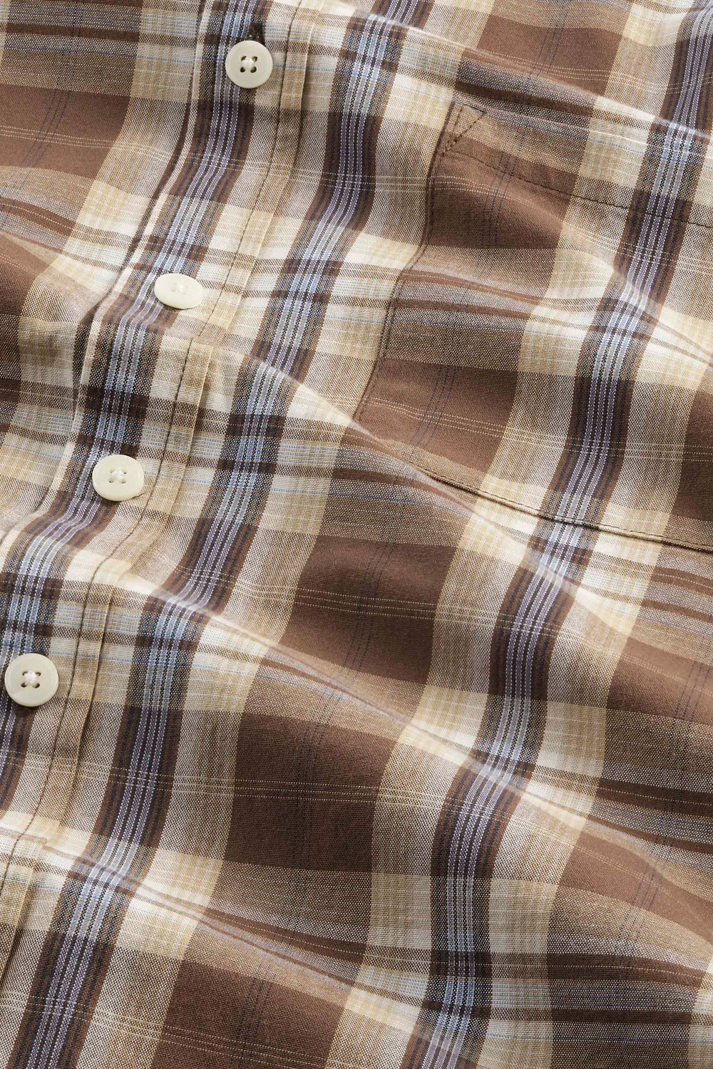 NN07 Deon 50026 Organic Cotton Shirt in Brown Check | Buster McGee
