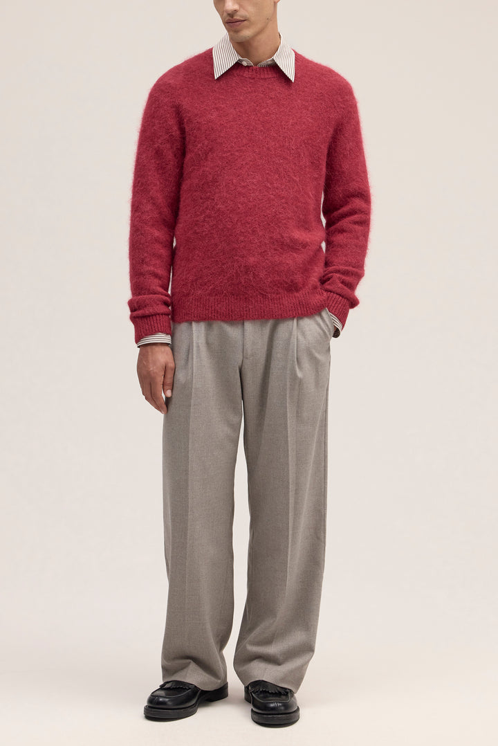 NN07 Russell 60012 Crewneck Sweater in Cranberry | Buster McGee