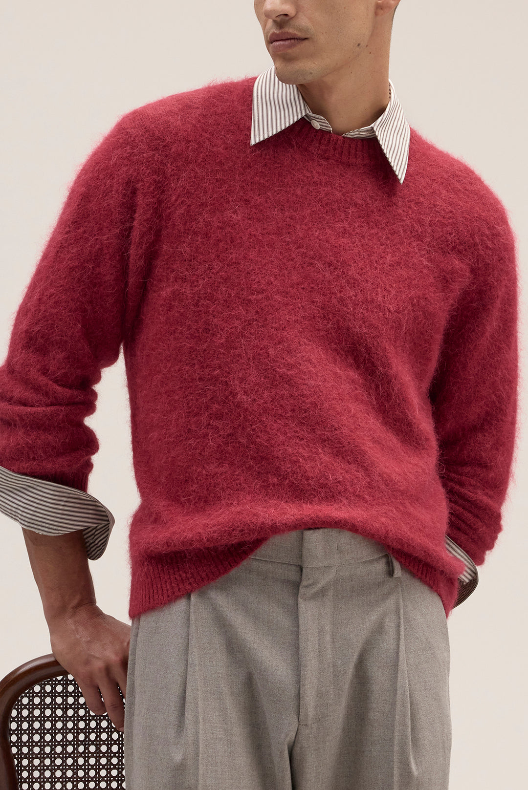 NN07 Russell 60012 Crewneck Sweater in Cranberry | Buster McGee