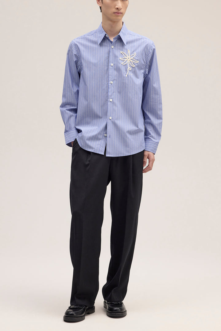 NN07 Quinsy 5322 Long Sleeve Shirt in Blue Stripe | Buster McGee