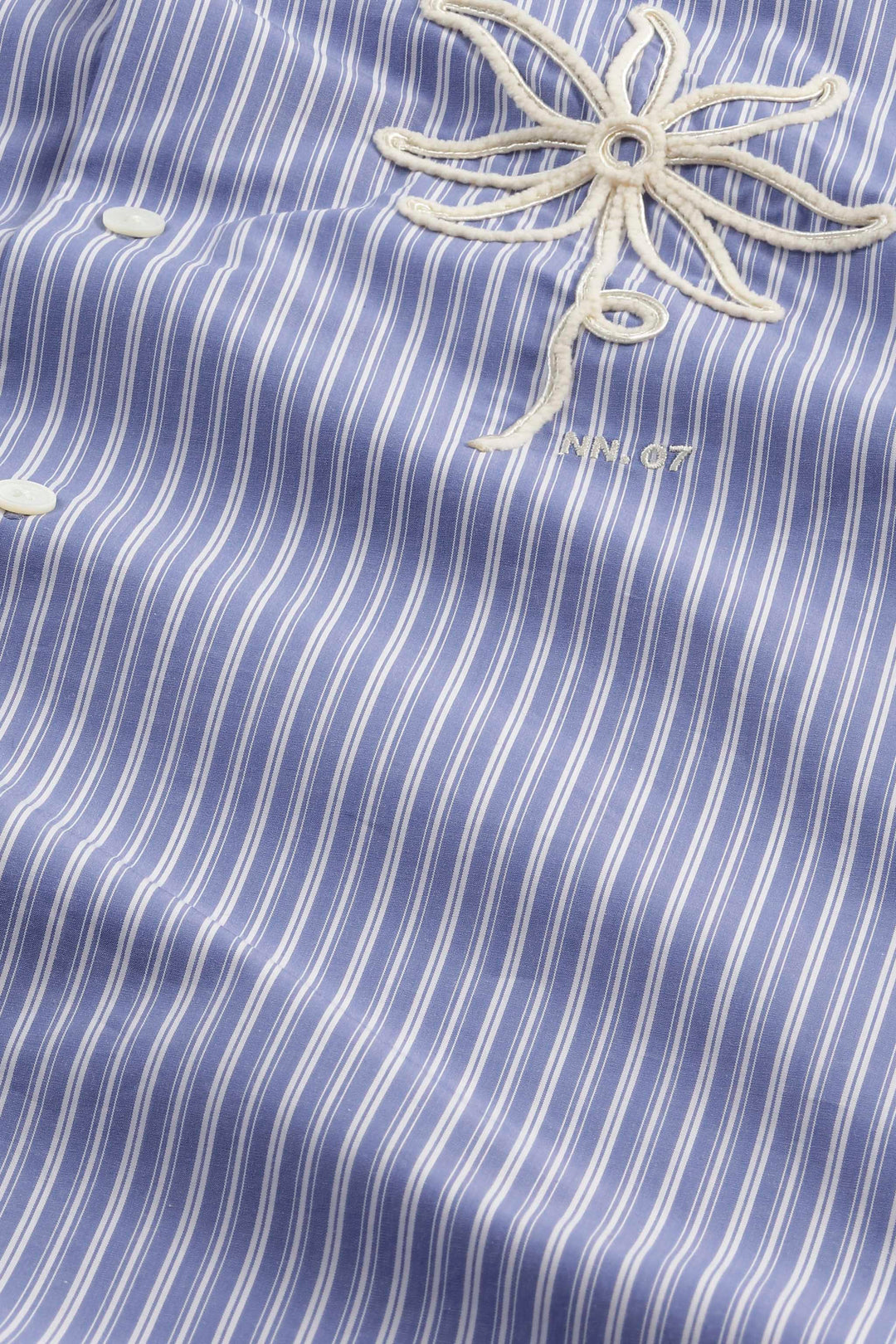 NN07 Quinsy 5322 Long Sleeve Shirt in Blue Stripe