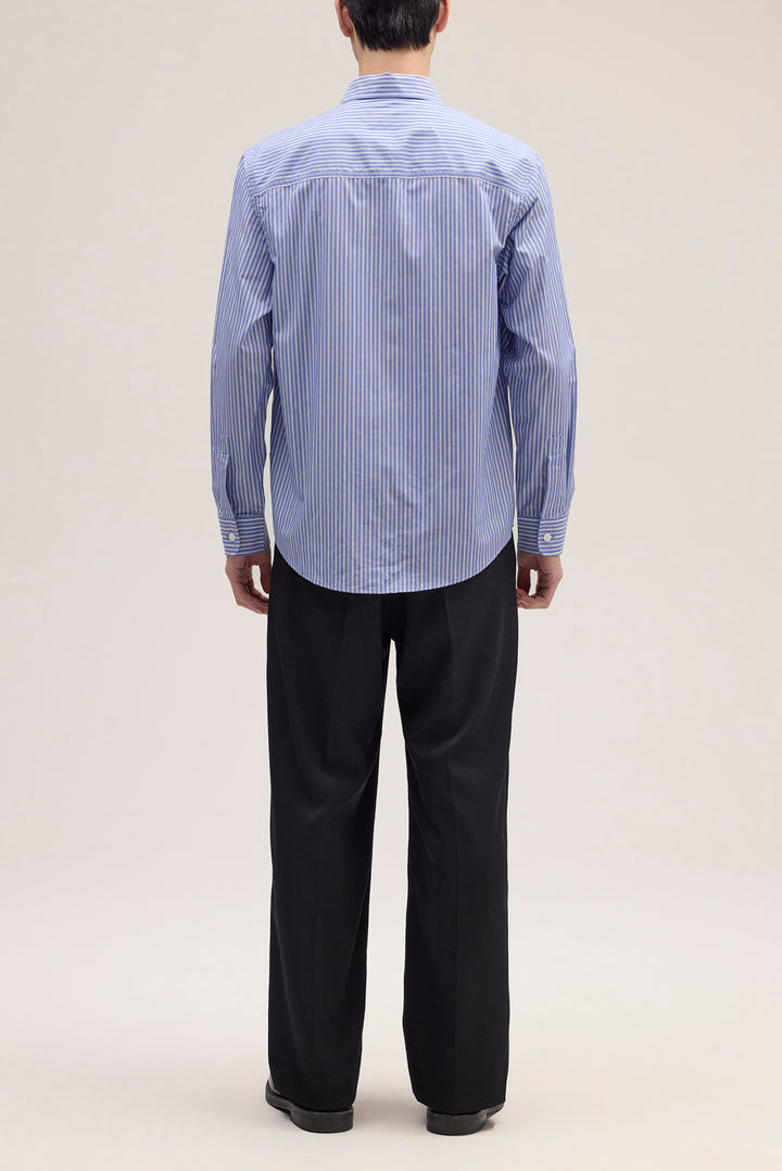 NN07 Quinsy 5322 Long Sleeve Shirt in Blue Stripe | Buster McGee