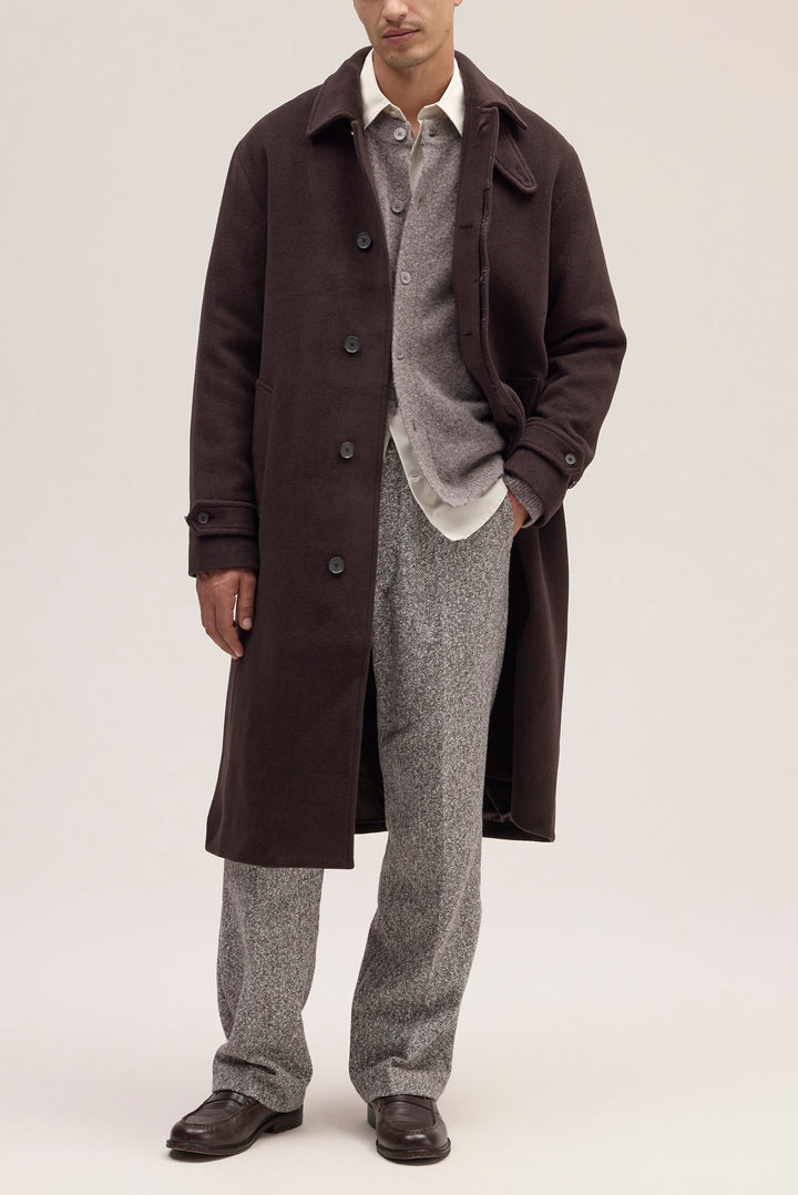 NN07 Gibson 8448  Wool Coat in Demitasse | Buster McGee Daylesford