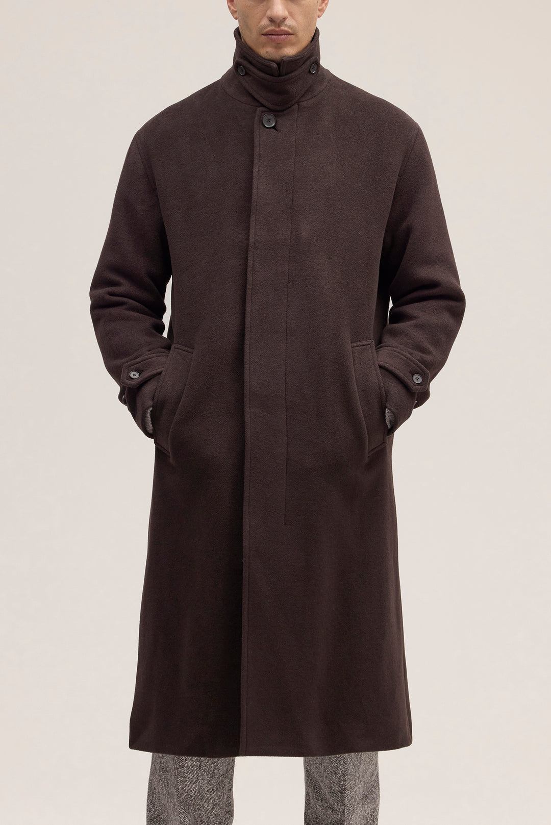 NN07 Gibson 8448  Wool Coat in Demitasse | Buster McGee Daylesford