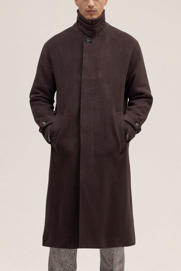 NN07 Gibson 8448  Wool Coat in Demitasse | Buster McGee Daylesford