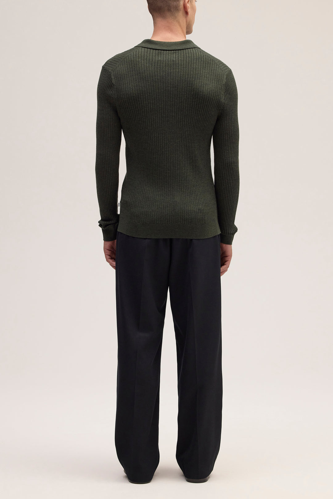 NN07 Paul 60035 LS Polo in Dark Army | Buster McGee